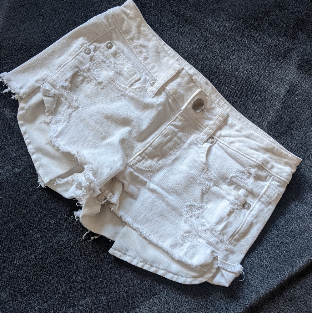 White Denim Shorts
